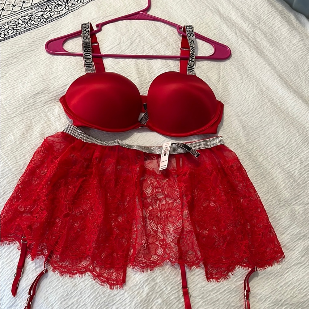 Red Lace Lingerie Set